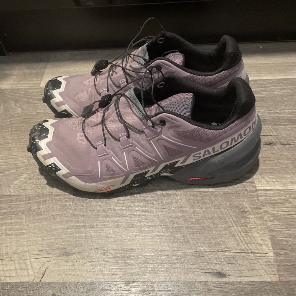 Salomon Speedcross 6 Women’s 8 Moonscape Purple Trail Running Shoes 417632 READ - Picture 3 of 9